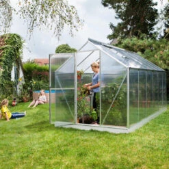 Serre Triton 7,5m² En Aluminium Et Panneaux De Polycarbonate 6mm - Vitavia -Jardin Serre Boutique serre triton 75m en aluminium et panneaux de polycarbonate 6mm vitavia 2