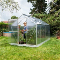 Serre Triton 7,5m² En Aluminium Et Panneaux De Polycarbonate 6mm - Vitavia -Jardin Serre Boutique serre triton 75m en aluminium et panneaux de polycarbonate 6mm vitavia 4