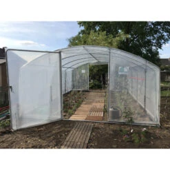Serre Tunnel 4 Saisons Plus 4x4,5m Soit 18m² En Bâche PE 200µ Serres Tonneau -Jardin Serre Boutique serre tunnel 4 saisons 4x45m soit 18m en pe 200 serres tonneau 2