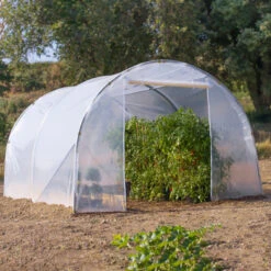 Serre Tunnel De Culture Pieds Droits 9m² - 3x3m - Porte Zippée - Film Doublé - RICHEL -Jardin Serre Boutique serre tunnel de culture pieds droits 9m 3x3m porte zippee film double richel 7