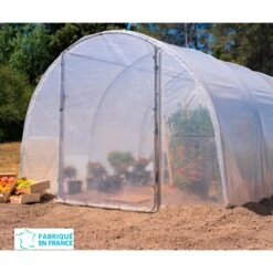 Serre Tunnel Pieds Droits 13,5m² - 3x4,5m - Porte Pivotante - RICHEL -Jardin Serre Boutique serre tunnel maraichere pieds droits 135m richel 7
