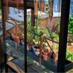 Serre Urbaine En Verre Trempé Avec Roulettes City - Juliana 33 Serre Urbaine En Verre Trempé Avec Roulettes City - Juliana -Jardin Serre Boutique serre veranda aluminium anthracite et verre trempe 44m juliana 11