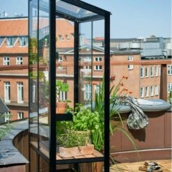 Serre Urbaine En Verre Trempé Avec Roulettes City - Juliana 31 Serre Urbaine En Verre Trempé Avec Roulettes City - Juliana -Jardin Serre Boutique serre veranda aluminium anthracite et verre trempe 44m juliana 9