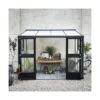 Serre Veranda Aluminium Anthracite Et Verre Trempé 6,6m² - Juliana -Jardin Serre Boutique serre veranda aluminium anthracite et verre trempe 66m juliana