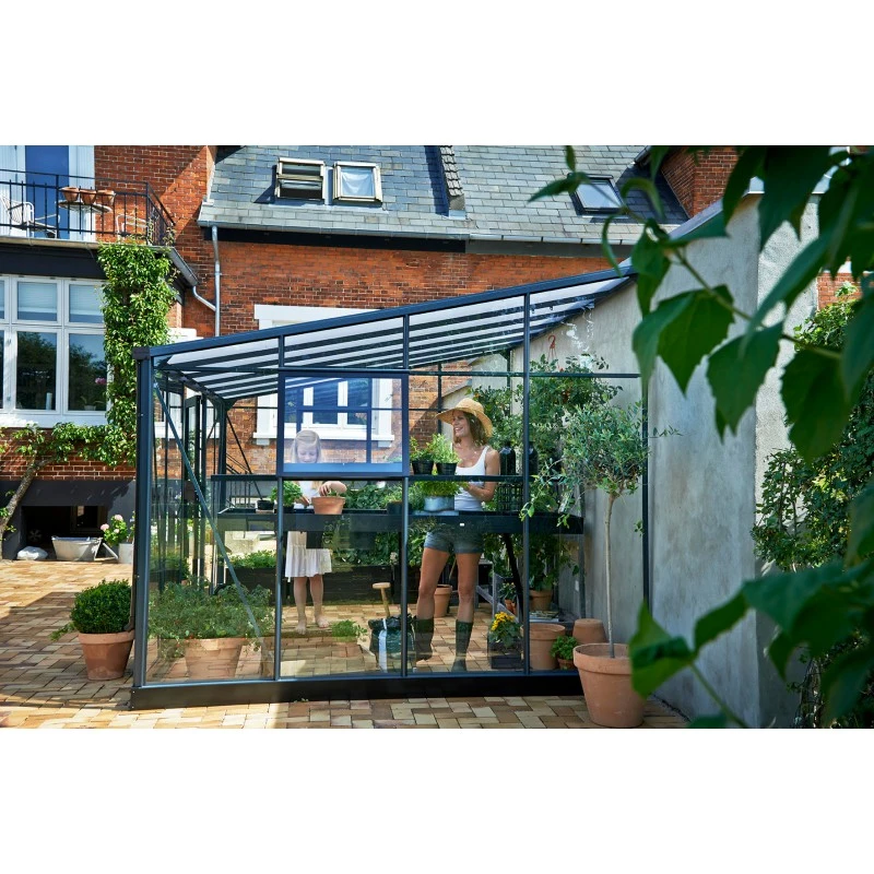 Serre Veranda Anthracite Et Verre Trempé 12,9m² - Juliana 4 Serre Veranda Anthracite Et Verre Trempé 12,9m² - Juliana – Image 2