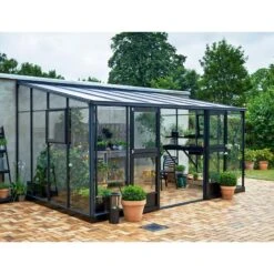 Serre Veranda Anthracite Et Verre Trempé 12,9m² - Juliana 34 Serre Veranda Anthracite Et Verre Trempé 12,9m² - Juliana -Jardin Serre Boutique serre veranda anthracite et verre trempe 129m juliana 12
