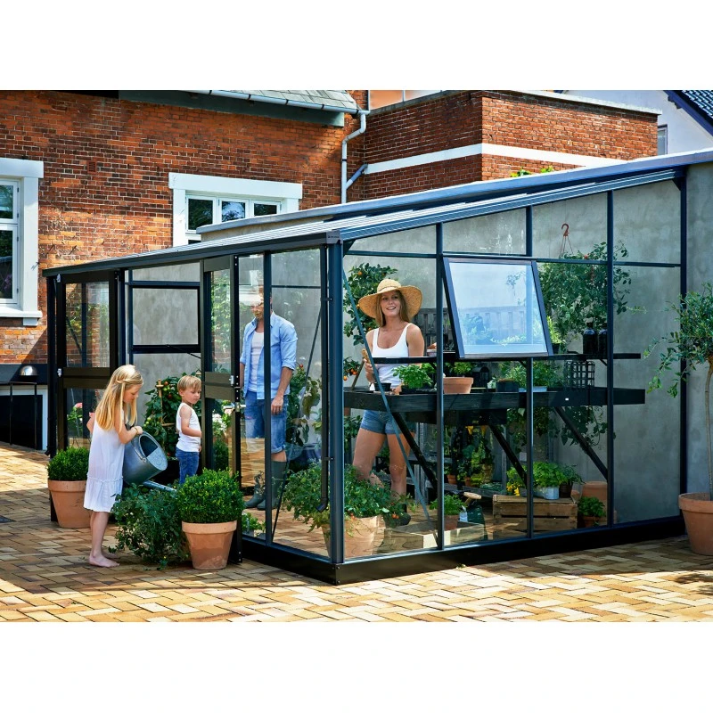 Serre Veranda Anthracite Et Verre Trempé 12,9m² - Juliana 7 Serre Veranda Anthracite Et Verre Trempé 12,9m² - Juliana – Image 5
